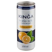 Napoje gazowane - Kinga Napój woda + sok gazowana cytrynowa 250 ml - miniaturka - grafika 1