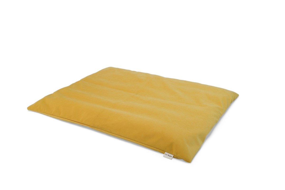 Zabuton, mata do medytacji, mata z łuską gryki - żółty