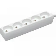 Przedłużacze i rozgałęźniki - Gniazdo przedłużacza z uziemieniem GP-5Z biały - miniaturka - grafika 1