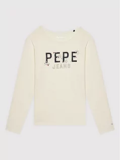 Bluzy dla chłopców - Pepe Jeans Bluzka Tiffany PG502799 Biały Regular Fit - grafika 1