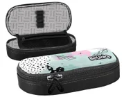 Piórniki - Piórnik szkolny saszetka usztywniona BeUniq Kolaż Miętowy Czarny Zielony - miniaturka - grafika 1