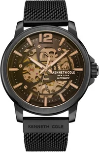 Zegarek Zegarek męski KENNETH COLE KCWGL2220503 czarny klasyczny skeleton - Zegarki męskie - miniaturka - grafika 1
