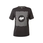 Koszulki męskie - T-SHIRT FOX UPSIDE DOWNER TECH HEATHER BLACK - miniaturka - grafika 1