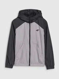 4F Kurtka przejściowa chłopięca - szara 134 (8-9 lat) - Kurtki i kamizelki sportowe męskie - miniaturka - grafika 1