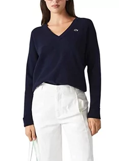 Swetry damskie - Lacoste Damski sweter Af9554, marynarski, UK 12 - grafika 1