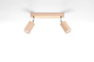Sollux Lighting Plafon BERG 2 naturalne drewno - Lampy sufitowe - miniaturka - grafika 1