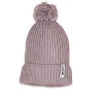 Szaliki i chustki dla dzieci - Czapeczka z wełny merino 100 różowa Rose 6-12 mies. - miniaturka - grafika 1