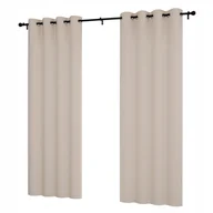 Zasłony - Zasłona gotowa 145x220 na przelotkach zasłonka gładka matowa do salonu - miniaturka - grafika 1