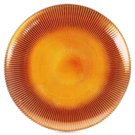 Talerze - Talerz obiadowy płytki szklany bursztynowy 28cm VILDE 139730 - miniaturka - grafika 1