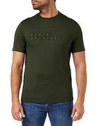 Koszulki męskie - Armani Exchange Męski t-shirt z logo Regular Fit Tonal, rodzynka, M - miniaturka - grafika 1