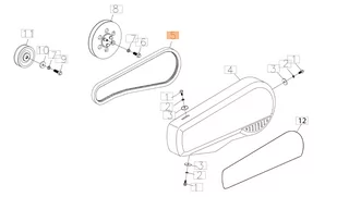 PASEK KLINOWY ZĘBATY NAPĘDOWY DO GLEBOGRYZARKI Oleo-Mac MH 198 RKS L66151639 - Akcesoria do elektronarzędzi - miniaturka - grafika 2