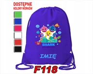 Torby szkolne - WOREK SZKOLNY NA WF SPORTOWY PIESKI, KUBUŚ, TATA REKIN ŚWINKA - IMIĘ - miniaturka - grafika 1