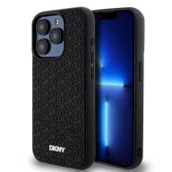 Etui i futerały do telefonów - Etui DKNY 3D Rubber Repeat Pattern na iPhone 15 Pro Max - czarne - miniaturka - grafika 1