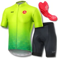 Spodenki rowerowe - Strój Rowerowy Koszulka Spodenki Rowerowe Komplet Kolarski Lz Arsuxeo M - miniaturka - grafika 1