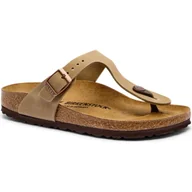 Klapki i japonki damskie - Birkenstock Skórzane japonki Gizeh LEOI - miniaturka - grafika 1