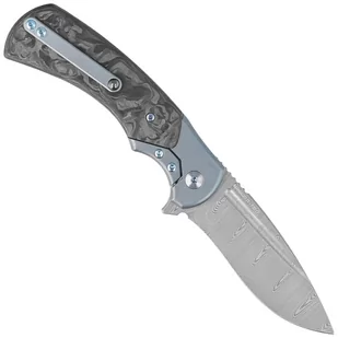 Nóż składany Fox 40th Anniversary Knife Marble Carbon Fiber, Damasteel DS93X Gysinge (FX-F2017 D) - Noże - miniaturka - grafika 3