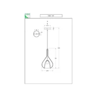 Lampy sufitowe - Fabas Luce Lampa wisząca fioletowa, zielona, 1-punktowa, szkło - miniaturka - grafika 1