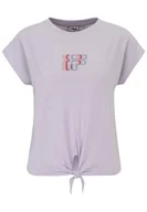 Koszulki i topy damskie - FILA Damska koszulka Shantou Knotted Graphic Logo T-Shirt, Orchid Petal, L, orchid petal, L - miniaturka - grafika 1