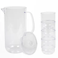 Dzbanki i imbryki - Zestaw plastikowy do napojów Dzbanek + 4 szklanki Cambridge - miniaturka - grafika 1