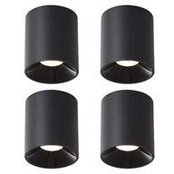 Lampy sufitowe - ZMH LED lampa sufitowa 4ER natynkowy spot sufitowy 7W ciepły biały natynkowy reflektor czarny natynkowy reflektor okrągły reflektor sufitowy mały do kuchni salonu jadalni - miniaturka - grafika 1