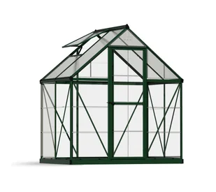 Palram - Aluminiowa szklarnia Canopia Hybrid 64 Zielony 126x185x208 cm - Szklarnie ogrodowe - miniaturka - grafika 1