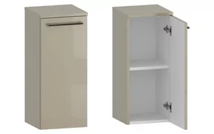 Słupek Łazienkowy RON 30 cm DD Prawy - Cappuccino Wysoki Połysk - Uchwyty Chromowane - Szafki łazienkowe - miniaturka - grafika 1