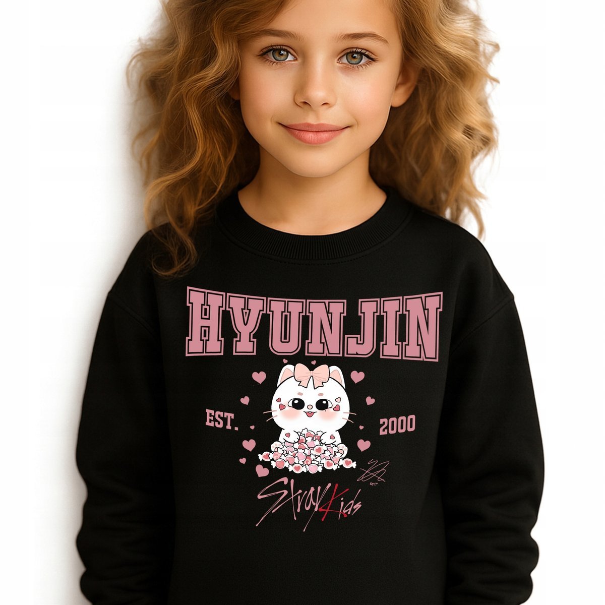 Bluza Dziecięca Czarna HYUNJIN STARY KIDS Prezent Muzyka KPOP Wz - 104 cm