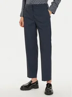 Spodnie sportowe damskie - Tommy Hilfiger Chinosy WW0WW42951 Granatowy Straight Fit - miniaturka - grafika 1