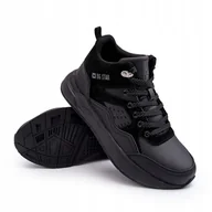 Buty trekkingowe męskie - Buty Sportowe Męskie Ocieplane Na Platformie Big Star MM174161 Czarne 43 - miniaturka - grafika 1