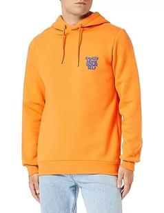 Koton Męska bluza z kapturem Bedrucktes, pomarańczowa (202), L, Pomarańczowy (202), L - Bluzy męskie - miniaturka - grafika 1