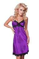 Piżamy damskie - HALKA VIOLA SATYNA FIOLET - D Karen - miniaturka - grafika 1