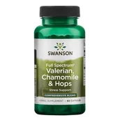 Układ nerwowy - SWANSON FS Valerian Chamomile & Hops [Waleriana Rumianek i Chmiel] 60 kaps - miniaturka - grafika 1