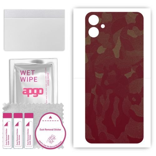 folia naklejka skórka strukturalna na TYŁ do Samsung Galaxy F14 - Moro Camo Bordowy - apgo SKINS
