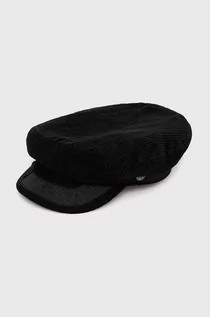 Czapki męskie - Brixton kaszkiet sztruksowy kolor czarny bawełniany - grafika 1