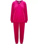 Spodnie sportowe damskie - Komplet dresowy bluza spodnie welur gładki-2XL/3XL - miniaturka - grafika 1