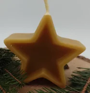 Świece - Świeca z wosku pszczelego, ekologiczna, naturalna - gwiazda, gwiazdka. - miniaturka - grafika 1