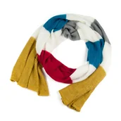 Apaszki i szaliki damskie - Szal Szerokie pasy - miniaturka - grafika 1