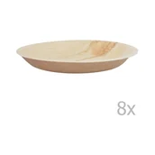 Naczynia i sztućce jednorazowe - Zestaw 8 jednorazowych talerzyków z liści palmowych Esschert Design, ⌀ 17 cm - miniaturka - grafika 1