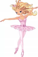 Naklejki na ścianę - Naklejka ścienna dla dzieci mat Baletnica 110, 150x100 cm - miniaturka - grafika 1