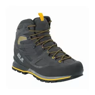 Buty trekkingowe męskie - Buty męskie górskie Jack Wolfskin FORCE CREST TEXAPORE MID M black / burly yellow XT - 39,5 - miniaturka - grafika 1