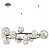 Lampy sufitowe - NOWOCZESNA LAMPA WISZĄCA CZARNO-DYMIONY MERIDO W15 - miniaturka - grafika 1