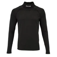 Koszulki sportowe męskie - Koszulka męska CCM  Neck Guard Top LS Black Senior XL - miniaturka - grafika 1