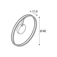Lampy sufitowe - SLV Lampa sufitowa LED One, możliwość ściemniania, mosiężny / złoty, salon / jadalnia, aluminium, nowoczesny - miniaturka - grafika 1