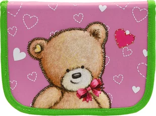 Eurocom Piórnik 1 suwakowy 2 klapowy Popcorn Bear - Piórniki - miniaturka - grafika 1