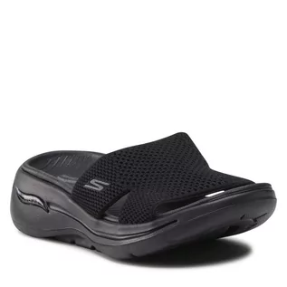 Klapki i japonki damskie - Skechers Klapki Go Walk Arch Fit 140224/BBK Black - grafika 1