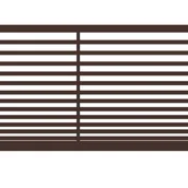 Ogrodzenia - Polbram Brama przesuwna Bali II 5x1,5 m prawa automat brązowa - miniaturka - grafika 1