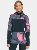 Bluzy damskie - Roxy Bluza Winter Valley Otlr ERJFT04716 Czarny Regular Fit - miniaturka - grafika 1