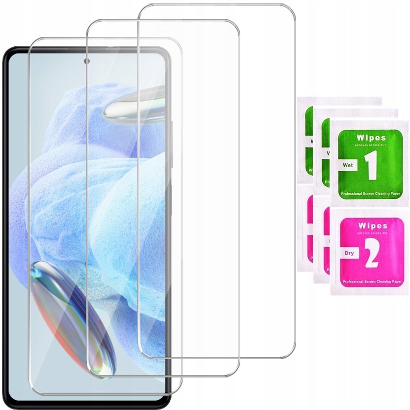 3x SZKŁO HARTOWANE do Xiaomi Redmi Note 12 Pro SZYBKA 9H zestaw 3 sztuki