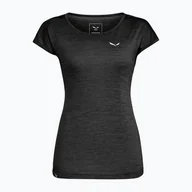 Sport OUTLET - Koszulka trekkingowa damska Salewa Puez Melange Dry black out melange - miniaturka - grafika 1