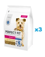 Sucha karma dla psów - PERFECT FIT Adult 1+ sucha karma pełnoporcjowa dla dorosłych psów małych ras bogata w kurczaka 3x2,6 kg - - miniaturka - grafika 1